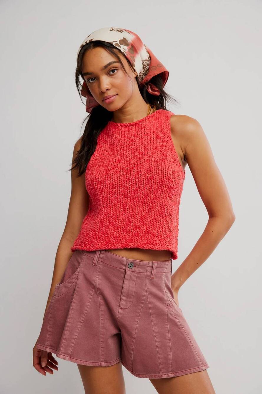 NEW FREE PEOPLE opal tank top in sour sweet